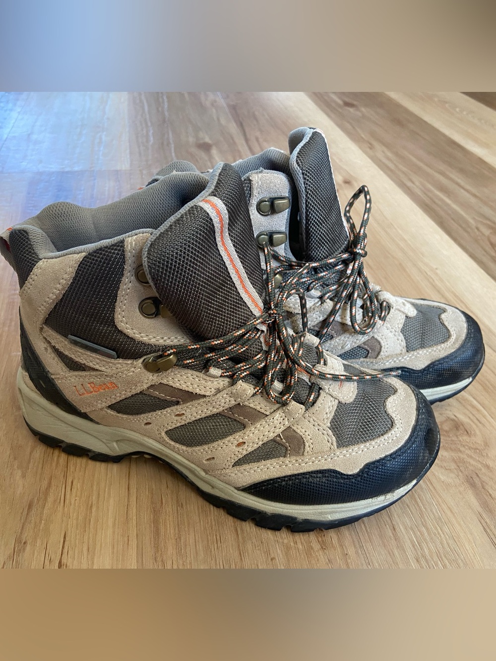 L.L. Bean Women's Gray and Tan Hiking Boots